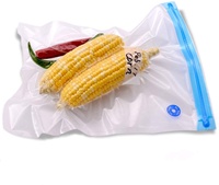 Sacs à fermeture éclair sous vide sacs de scellage sous vide sacs de conservation des aliments sacs réutilisables avec fermetures à glissière à Double couche conçus