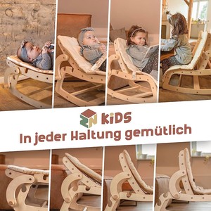 Cuna 3 en 1 para bebés, silla reclinable, mecedora ajustable y columpio personalizable para uso doméstico - Product Image 2