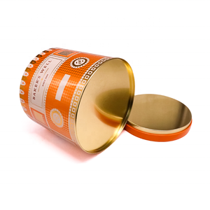 Lon thiếc tròn tùy chỉnh, chất lượng thực phẩm, dùng làm hộp đựng bánh quy, kẹo, có nắp kín - Product Image 3
