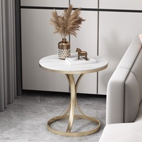Table basse moderne en fer forgé avec pieds en métal, design contemporain pour salon et bureau à domicile