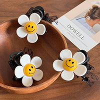 WEINI Pince à cheveux multifonctionnelle pour femme, motif fleur et visage souriant, collection été