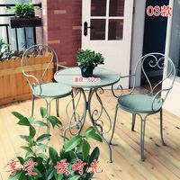 Table et chaise ensemble de trois pièces en fer forgé extérieur jardin balcon terrasse café thé boutique balcon chaise