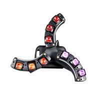 Projecteur de scène DJ multifonctionnel 34/55 canaux DMX, vitesse de stroboscope réglable 0-20 fois/s, laser RGB LED Par Light IP20 pour fêtes et clubs
