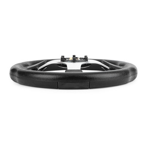 Universal 320mm PU Racing Steering <b>Wheel</b> Black Silver Aluminum <b>Spokes</b> Car Modification - Product Image 1