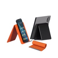 Support de téléphone portable en alliage d'aluminium de deuxième génération avec gel de silicone, support de bureau créatif et pliable pour tablette et ordinateur portable