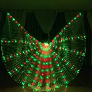 成人LED表演翅膀，带变色遥控器，用于肚皮舞印度和埃及表演