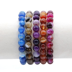<span class=keywords><strong>Bracelet</strong></span> de soulagement de la <span class=keywords><strong>douleur</strong></span> d'époque <span class=keywords><strong>Bracelet</strong></span> de pierres précieuses naturelles pour femmes <span class=keywords><strong>Bracelet</strong></span> de perles d'agate à rayures de puissance de guérison - Product Image 1