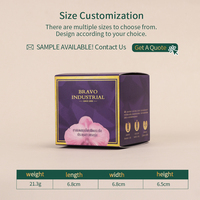 Boîte à cosmétiques pliante en papier de luxe de couleur violette, impression de logo personnalisée, boîte cadeau en carton avec plateau intérieur pour l'emballage de produits de beauté