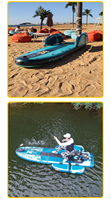 Nuevo producto Tabla de pesca E-fin Estable Plegable Inflable Pesca Kayak SUP Board