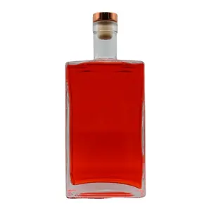 Wholesale 200ml 500ml 700ml 750ml 1000ml Glass Bottles Accept OEM Custom Logo For Vodka Gin Wine Whisky Tequila