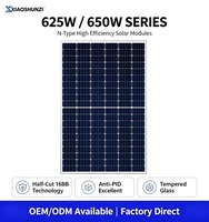 Xiao Shunzi XSZ-625-650W-N 625W-650W 132 demi-cellules 16BB demi-coupées pour modules solaires en verre de type N pour l'alimentation domestique