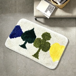 <span class=keywords><strong>Tapis</strong></span> personnalisé en forme de pique de jeu de <span class=keywords><strong>cartes</strong></span>, doux et moelleux, antidérapant, <span class=keywords><strong>pour</strong></span> salle de jeux et décoration intérieure - Product Image 5