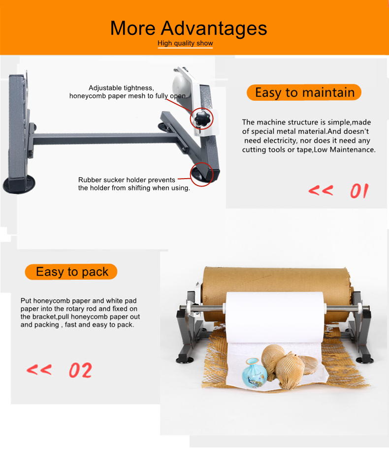paper dispenser honeycomb Roll Wrapping Machine Honeycomb kraft packing paper cushion machine