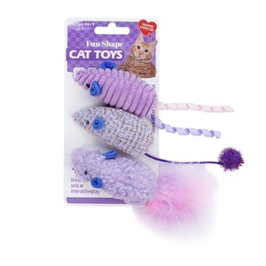 Paquete de tres ecológicas felpa <span class=keywords><strong>Catnip</strong></span> Self-Relief Stick simulación ratón gato juguete para gatitos gatito Molar mascota juguete - Product Image 6