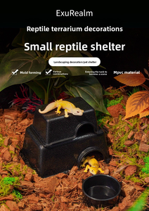 ที่หลบซ่อนสำหรับสัตว์เลื้อยคลานขนาดเล็ก ถ้ำสำหรับตุ๊กแก เต่า กิ้งก่า และกบ ระบายอากาศได้ดี - Product Image 6