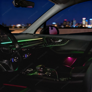 Pour <span class=keywords><strong>Audi</strong></span> Q7 2020 2025 LED voiture lumière ambiante éclairage intérieur symphonie plafonnier pour éclairage ambiant avec des caractéristiques colorées - Product Image 5