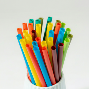 Pajitas Desechables de Plástico Gruesas y Coloridas, Pajitas Desechables de 200 mm con 8 mm de Diámetro Interior para Fiestas, Uso Casual, Té con Leche Boba - Product Image 1
