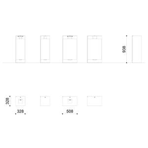 Contenedor de Basura Clasificado de Acero Inoxidable para Exteriores, 3 o 4 Compartimentos, Contenedor de Reciclaje Comercial para Áreas Públicas - Product Image 6