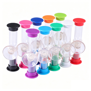 Minuteur de sable en plastique de 1/2/3/5/10 <span class=keywords><strong>minutes</strong></span>, sablier, minuteur de brosse à dents avec ventouse pour enfants - Product Image 3