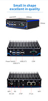 PC Mini Industri Tanpa Kipas DIN Rail dengan Prosesor Intel Celeron J4125, Layar Tiga 4K, 2xHD-MI DP, 3xM.2, WiFi, 4G, 2xGbE LAN, Otomasi Medis