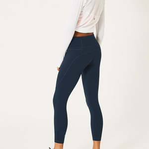 Ropa Deportiva de Bambú Personalizada, Pantalones de <span class=keywords><strong>Yoga</strong></span> y Leggings Ajustados de Mezcla de Bambú y Algodón, Ropa de Estar Hecha con Viscosa de Bambú Orgánica - Product Image 5