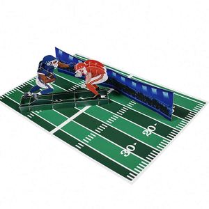 Nouvelle conception de carte pop-up 3D pour souvenirs sportifs de rugby - Product Image 2
