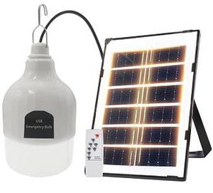 หลอดไฟ LED 50W DC5V-6V ชาร์จไฟด้วยพลังงานแสงอาทิตย์ผ่านพอร์ต USB สำหรับกรณีฉุกเฉิน เส้นผ่านศูนย์กลาง 120 มม. แบตเตอรี่ในตัว 2400mA วัสดุ ABS+PP พร้อมแผงโซลาร์เซลล์ 3W - Product Image 6