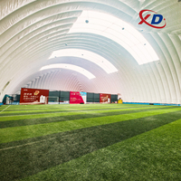 Structures de support aérien : Dôme moderne, Tente gonflable, Membrane PTFE PVDF pour terrains de Padel, de basketball, de tennis, parcs, écoles et applications écologiques