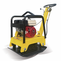Compacteur à plaques vibrantes réversible de 126 kg, moteur Honda 5,5 ch, haute efficacité, travaux de terrassement et d'asphalte, force centrifuge de 25 kN