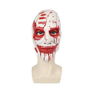 Masques de fête d'Halloween pour hommes, clown maléfique, masques en <span class=keywords><strong>latex</strong></span> d'horreur, accessoires effrayants rouges pour adultes - Product Image 4