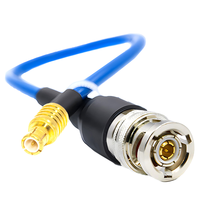 Triax BNC TRB Cable adaptador de tres coaxiales a MMCX cobre macho-hembra 1533B conector de prueba conversión MMCX curvada