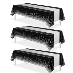 Nappe en plastique <span class=keywords><strong>jetable</strong></span> - Résistante à l'huile, rectangulaire, imprimée pour la décoration <span class=keywords><strong>de</strong></span> mariage, <span class=keywords><strong>de</strong></span> fête et <span class=keywords><strong>de</strong></span> banquet, personnalisable - Product Image 2