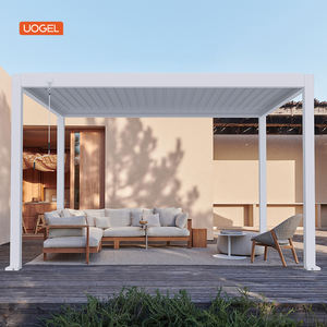 Pergola extérieure en aluminium d'usine pour le jardin Toit manuel à persiennes étanche Taille standard 3*3m 4*3m - Product Image 3