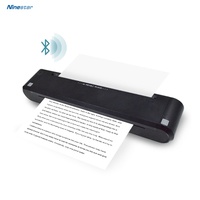 Impresora Portátil Térmica Netum Inalámbrica para Viajes de Negocios, Formato A4, Mini Impresora de Oficina + Interfaz USB, Batería de 1200 mAh, Color Negro