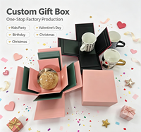 Caja de Cartón Creativa con Forro de Esponja Personalizado, Cierre Magnético, para Dulces, Alimentos para Mascotas, Reciclable, con Relieve, para Aniversario