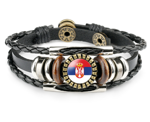 Bracelet motif drapeau national européen rétro vintage <span class=keywords><strong>de</strong></span> la République du Monténégro drapeaux et bannières promotionnels - Product Image 2