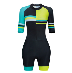 Combinaison de triathlon à blocs de couleur, durable, extensible, de haute qualité, personnalisable, de qualité professionnelle pour la compétition - Product Image 1