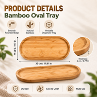 Ensemble d'accessoires de salle de bain en bambou naturel, plateau de rangement pour comptoir de vanité, porte-brosse à dents, distributeur de savon, organisateur