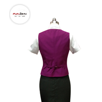 Veste uniforme en coton et polyester pour conducteur, serveur, croupier de casino avec logo personnalisé - Violet printemps automne
