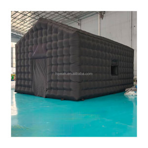Tente de <span class=keywords><strong>camping</strong></span> gonflable noire sur mesure Hiyeah, tente de fête gonflable très vendue, gonflables publicitaires - Product Image 1