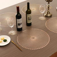 Tapis de Table en PVC antidérapant, lavable, résistant à la chaleur, 5 pièces, pour la cuisine, la salle à manger