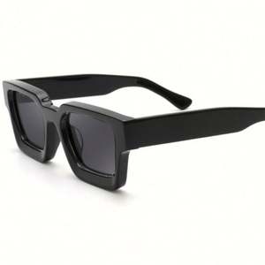 Lunettes de soleil en acétate à monture épaisse de haute qualité avec logo personnalisé 2025, lunettes de soleil carrées surdimensionnées à rivets en acétate pour hommes et femmes - Product Image 4