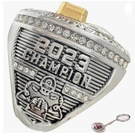 Cadeau de collection personnalisé 2023 bague de trophée de championnat de football Massive Fantasy