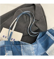 Dropshipping-Produkte Chinesische Online-Märkte Neue Damen Damen Denims Patches Japanische personal isierte große Einkaufstasche Leinwand