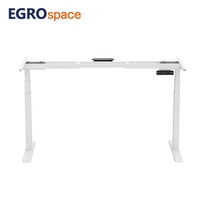 Bureau Ergonomique à Hauteur Réglable EGROspace, Cadre Moderne pour Ordinateur, Double Moteur, Mobilier de Bureau