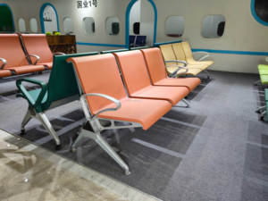 Chaises modernes de salle <span class=keywords><strong>d</strong></span>'attente <span class=keywords><strong>d</strong></span>'accoudoir en cuir PU pour cliniques aéroports hôpitaux salons de coiffure réception invités gymnases - Product Image 5