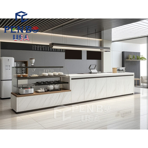 3D แสดงผลบนเคาน์เตอร์คาเฟ่และบาร์แบบกำหนดเองสมัยใหม่โต๊ะดีไซน์ทันสมัยคาเฟ่กาแฟฟองร้านน้ำชา - Product Image 1