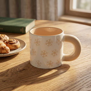Nouvelle conception, tasse à café classique en porcelaine blanche, café, cappuccino, motif floral de dessin animé, passe au lave-vaisselle et au micro-ondes - Product Image 4