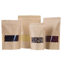 Sachets Doypack Kraft Biodégradables Personnalisés de Haute Qualité avec Scellage Thermique pour Emballage Alimentaire (Café, Thé, Snacks, Noix, Friandises pour Animaux) – Vente en Gros