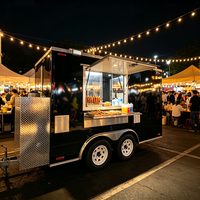 Remolque Comercial de Comida con Vaporera Eléctrica y Vitrina Exhibidora para Dim Sum y Baozi Asiáticos en el Mercado Nocturno del Sudeste Asiático